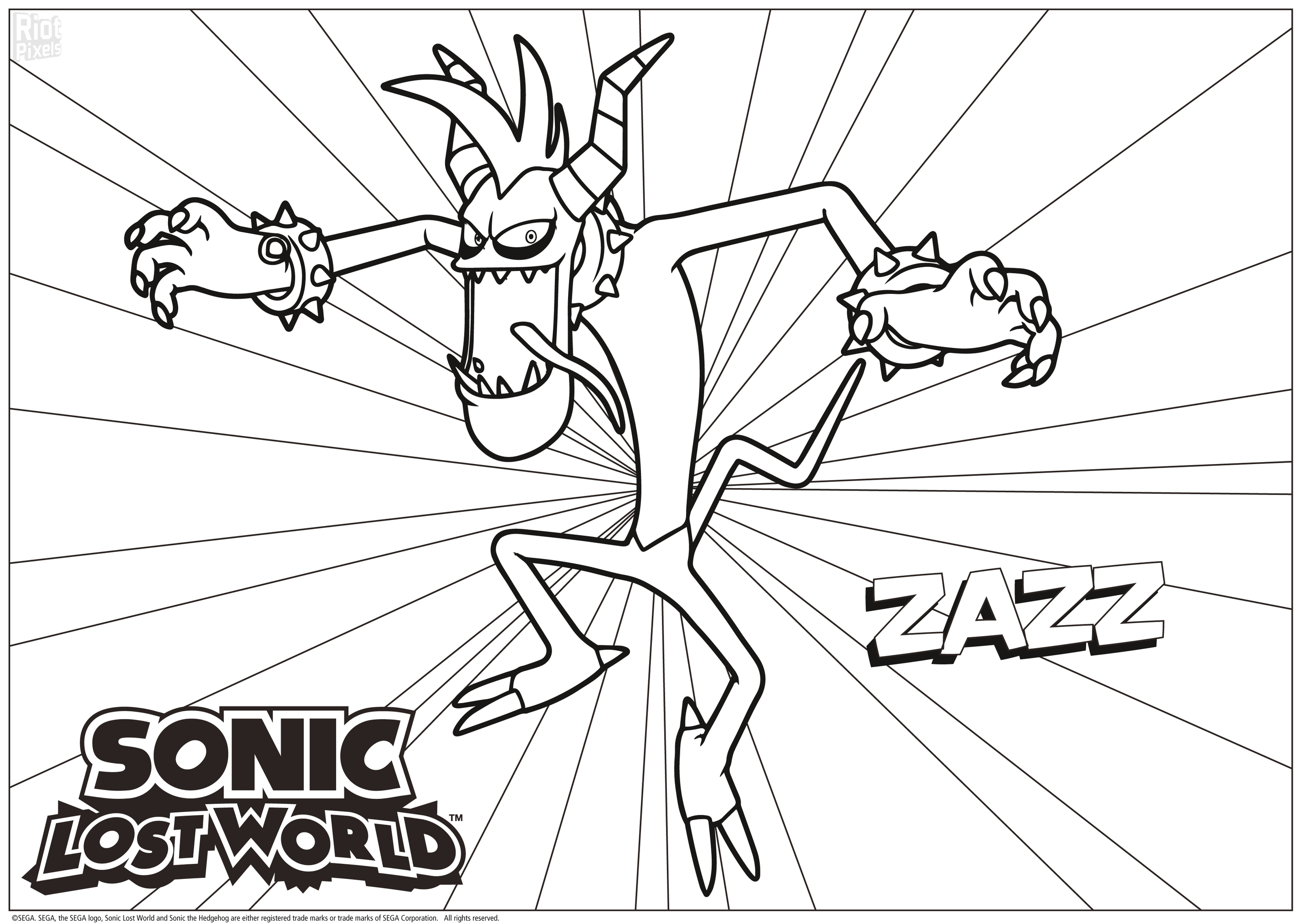 Para Colorir Sonic Jogo Lost World Imprimir Grátis