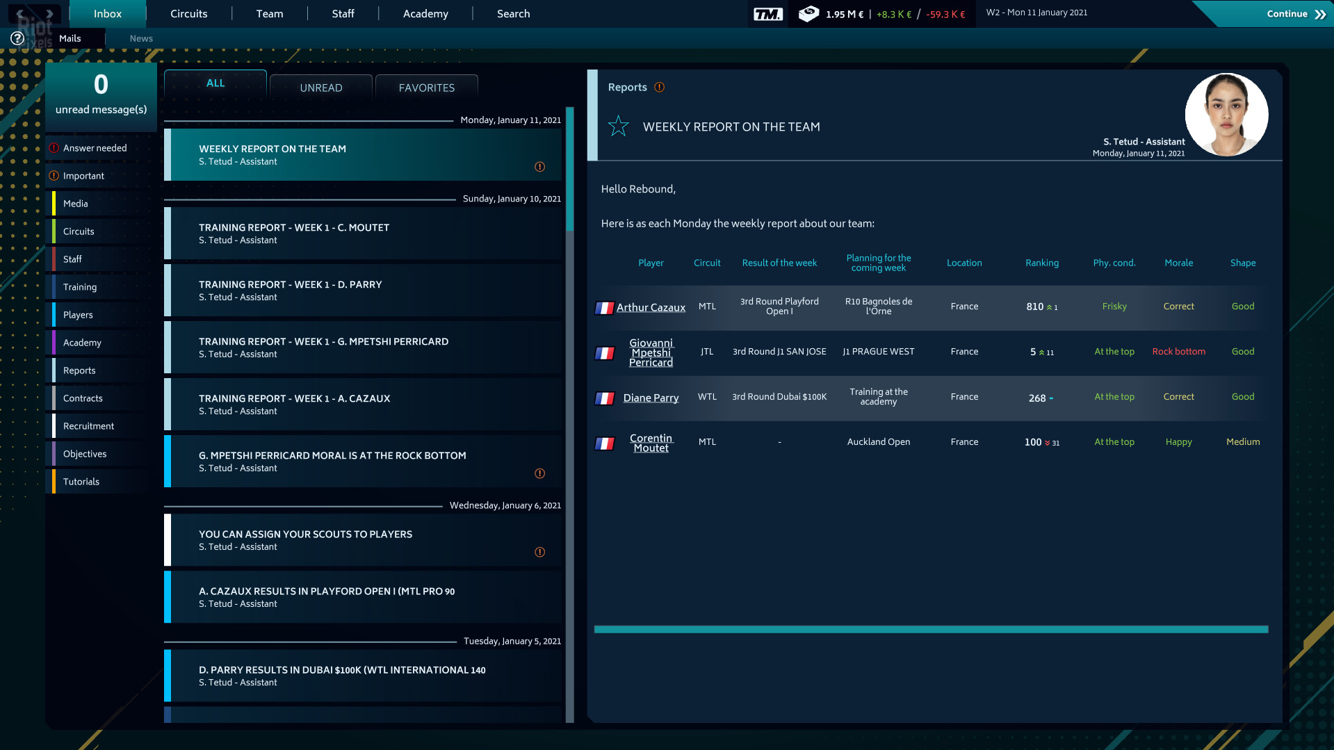Tennis Manager 2021 – v1.6.2093 screenshot 2
