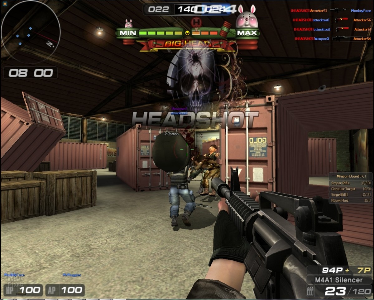 The game playing screen shot of the Sudden Attack game