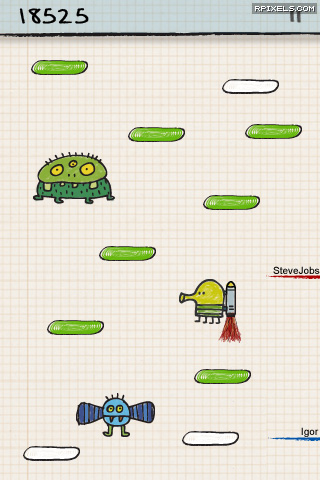 Doodle Jump - game screenshots at Riot Pixels, images