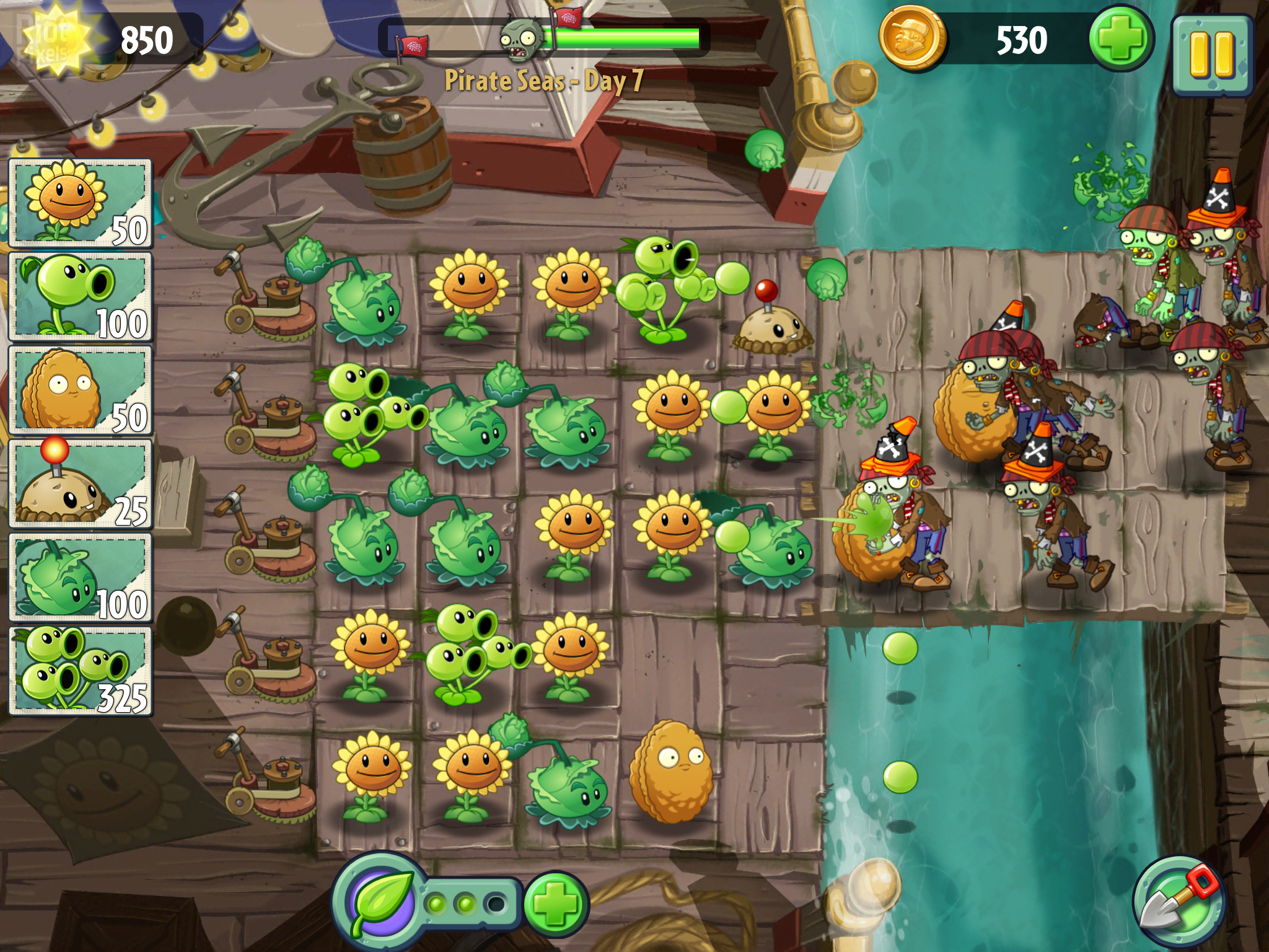 Plants vs. Zombies 2: It's About Time - game screenshots at Riot Pixels,  images